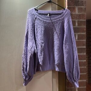 Free People Purple Popcorn Sweater